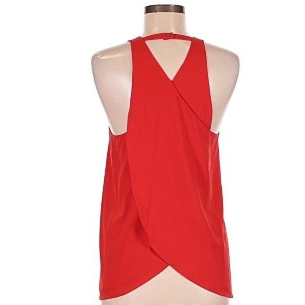 Sanctuary Tomato Red Halter Swing Open Back Tank Top Blouse Size Small Color Pop